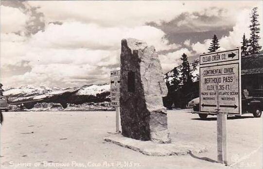 Colorado Summit Of Berthoud Pass Sanborn Real Photo RPPC