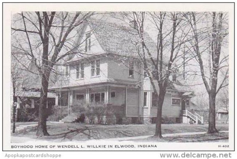 Indiana Elwood Boyhood Home Of Wendell L Willkie In Elwood