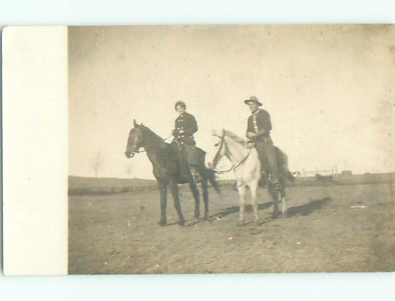 Old rppc HORSE SCENE Great Postcard AB1946