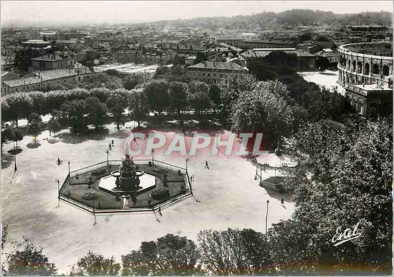 Modern Postcard Nimes Esplanade Pradier Fontaine and Arenes