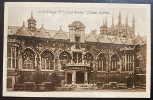 Mint England RPPC Real Picture Postcard Cecil Rhodes College Oxford