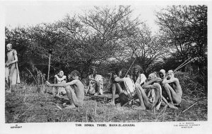 US5441 the dinka tribe bahr el ghazal soldiers  real photo sudan africa