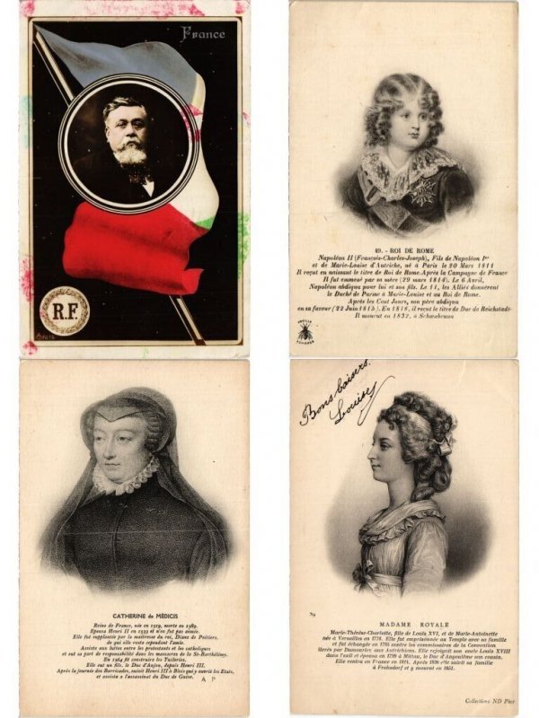 FAMOUS PEOPLE HISTORY Royalty 94 Vintage Postcards pre-1940 (L6570)