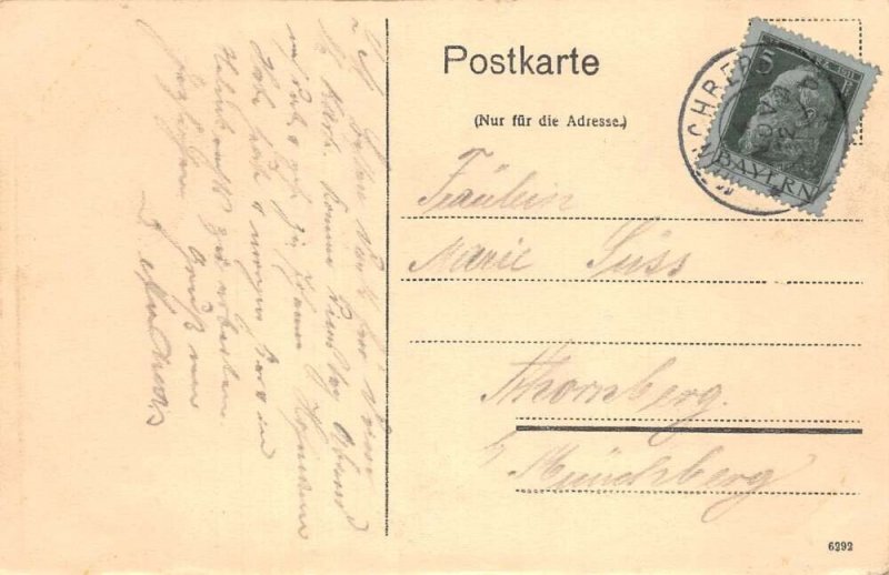 Munchberg Germany Prep School Gruss aus Vintage Postcard AA108724