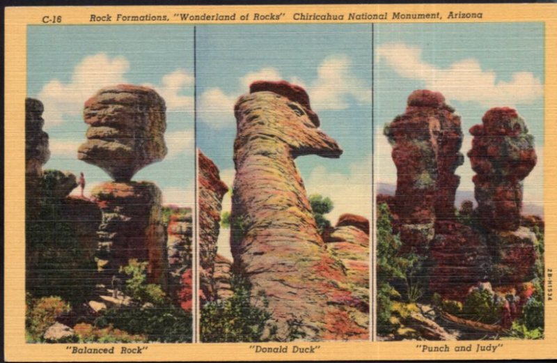 Arizona Rock Formations Wonderland of Rocks Chiricahua National Monument LINEN