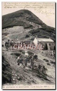 Postcard Old Surroundings Du Mont Dore Sancy Peak Donkey Donkey