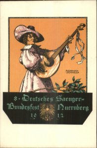 Poster Art Music Saenger Bundesfet Nurenberg 1912 - Alexandra Schindler PC