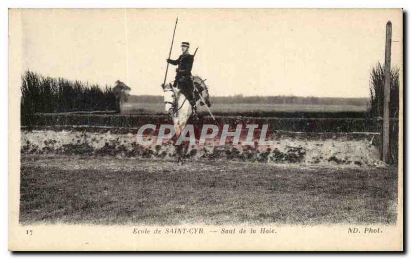 Old Postcard School of Saint Cyr Saul Haie Horse Horse Militaria