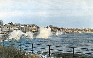 Surf at King's Beach in Lynn, Massachusetts Looking toward Swampscott.