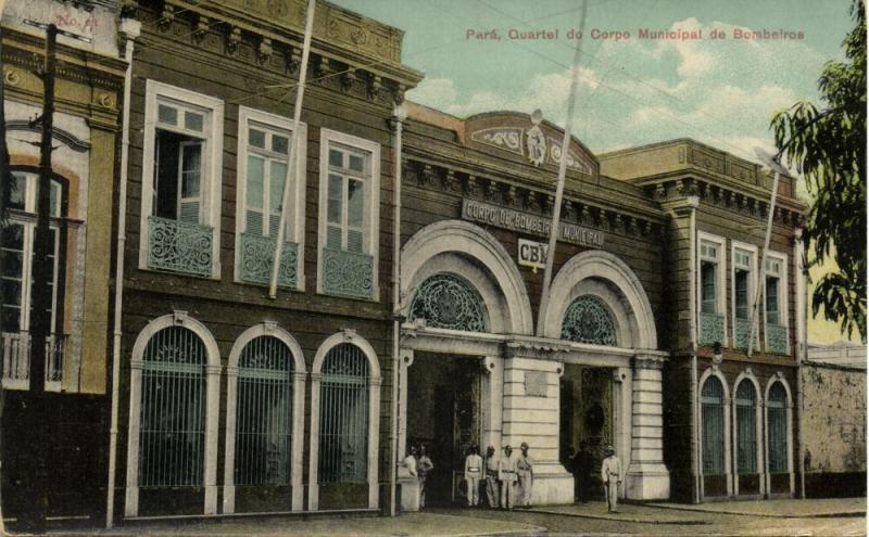 brazil, PARÁ, Quartel do Corpo Municipal de Bombeiros, Fire Department (1910s)