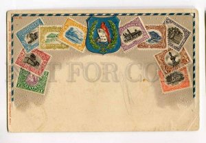 3043029 GUATEMALA Stamps & ARMS Vintage embossed PC
