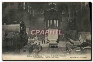 Postcard Old Factory Industry Acieries of marine plants of Saint Chamond Gros...