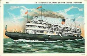 Steamer S.S. Christopher Columbus, En Route Chicago-Milwaukee, Max Rigot 420