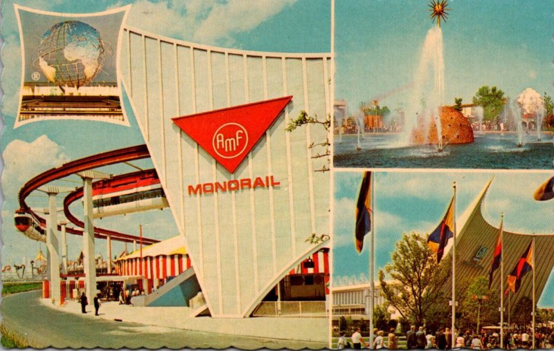 New York World's Fair 1964-1965 Monorail Solar Fountain & General Motors...