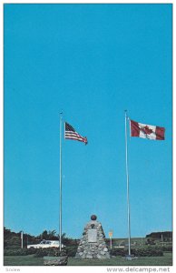 USA-Canada Boundry Marker , North Dakota-Manitoba, Canada , 50-60s