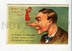 3160616 COMIC Little Woman dancing on Huge Nose of Man APRIL PC