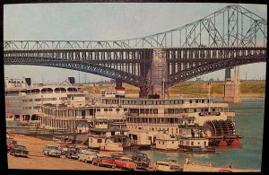 Vintage Postcard 1960 Steamboats on Riverfront, St. Louis, Missouri (MO)