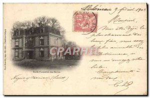 Old Postcard Nogent sur Vernisson forestry Ecole des Barres