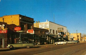 BATTLE MOUNTAIN, NV Street Scene Rexall, Coca-Cola Signs c1950s Vintage Postcard