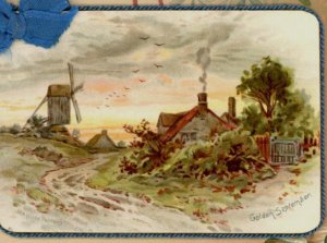 1890s Raphael Tuck Die-Cut Christmas A. Wilde Parson Art Gem Panel Series 3V