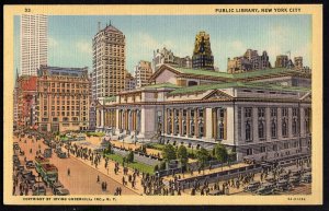 NEW YORK CITY Public Library on 5th Avenue and 42nd Street - LINEN