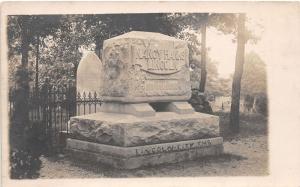 F10/ Lincoln City Indiana RPPC Postcard 1910 Nancy Lincoln Grave