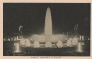 Grand Fountain At Night Barcelona Exposicion 1929 Spain Postcard