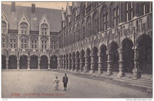Liege - Children walking in La Cour du Palais de Justice, Belgium, 10-20s