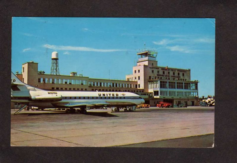 CT Bradley Airport Hartford Springfield United Airplane Connecticut Postcard