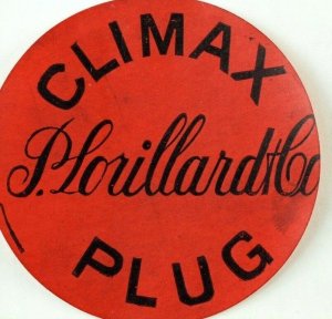 1880's P. Lorillard & Co. Climax Plug Product Package Label Or Trade Card F92