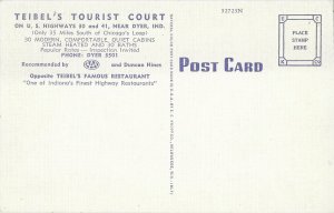 Teibels Tourist Court & Restaurant Near Dyer Indiana On US Hwys 41 & 30