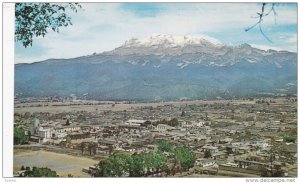 MEXICO, 1940-1960´s; Panoramic View Of Amecameca, Ixtaccihuatl Volcano In Th...