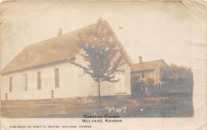 D48/ Mulvane Kansas Ks Real Photo RPPC Postcard 1908 Christian Church