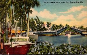 Florida Fort Lauderdale View Along The Scenic New River Curteich