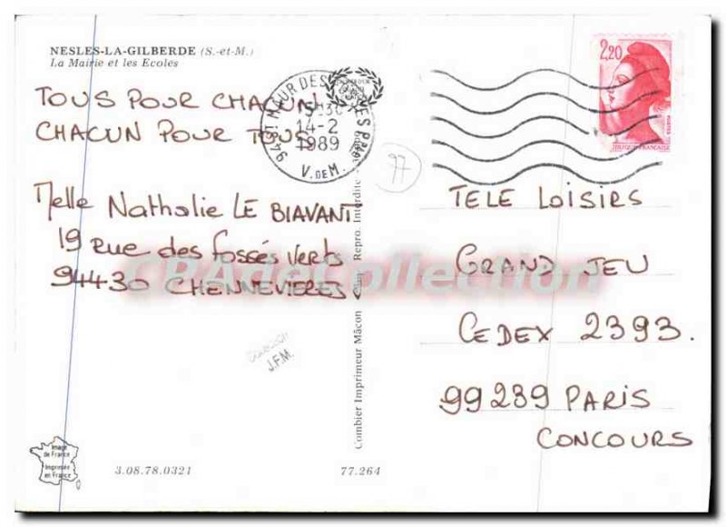 Postcard Modern Nesles the Gilberde (S & M) The Mayor and Schools