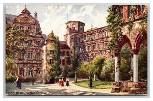 Heidelberg Castle Schloss-Hof Germany UNP Raphael Tuck 610B DB Postcard N22