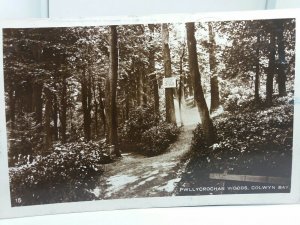 Vtg Postcard Pwllycrochan Woods Colwyn Bay 1933 Posted Gpo Telephone Ad Stamped