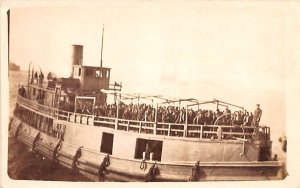 Troops coming on Board the Ship 3/16/1919, real photo Writing on back 