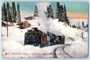 c1910's Rotary Snowplow On The Southern Pacific Co's Line Ogden Route Postcard