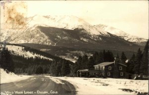 Dillon Colorado CO Wild Wood Lodge Real Photo Vintage Postcard