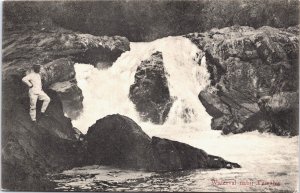 Indonesia Cimahi Waterfall Tjimahi West Java Vintage Postcard C064