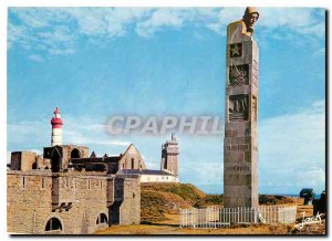 Modern Postcard Pointe St Mathieu Lemonument sailors and lighthouse