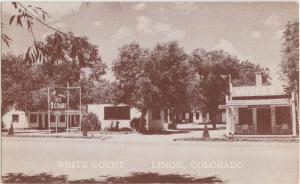 Colorado Co Postcard Old LIMON WHITE COURT Motel Roadside Court