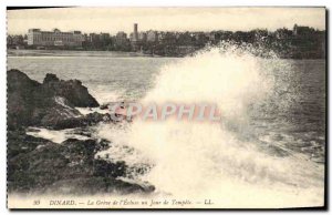 Old Postcard Dinard La Greve L & # 39Ecluse a Day Storm