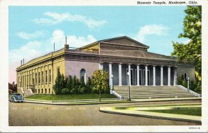 Masonic Temple, Muskogee  Oklahoma postcard