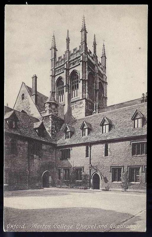 Merton College Chapel Oxford England 1930's unused