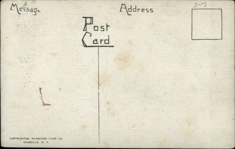 Halloween THE GOBLINS ARE COMING Sandford c1915 Postcard