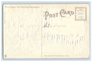 C. 1910 Embossed Ice Snow Christmas Postcard F108E
