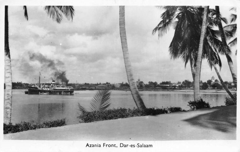 Dar es Salaam Tanzania Azania Front Steamer in River Real Photo Postcard AA62153