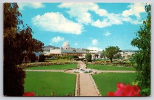 Scottsdale Arizona~Casa Blanca Inn~Garden Scene~Fountain~Moorish~1950s Postcard